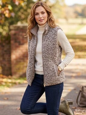 Thread & Supply Chestnut Sherpa Vest in Taupe